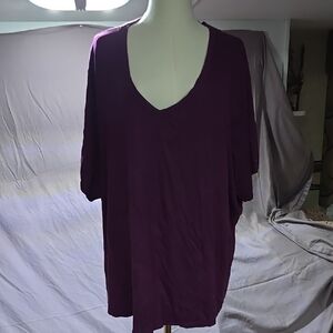 Terra & Sky Purple 3/4 Sleeve Oversized Tunic